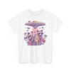 Blommig UFO T-shirt | Alien Grafisk T-shirt | Cool Rymdoutfit för Sci-Fi-fans