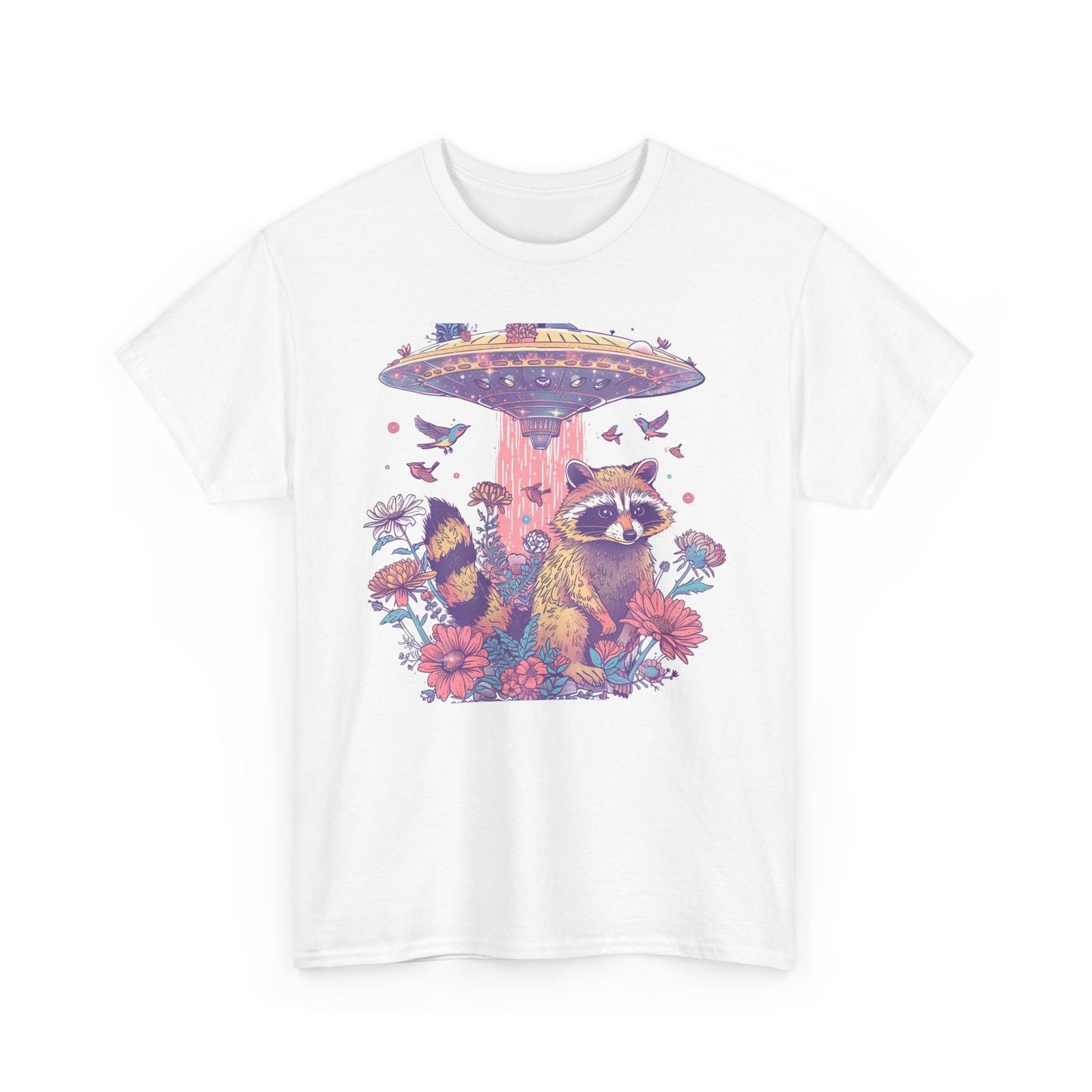 Футболка с цветочным НЛО | Графическая футболка с инопланетянином | Крутой космический наряд для фанатов научной фантастики M