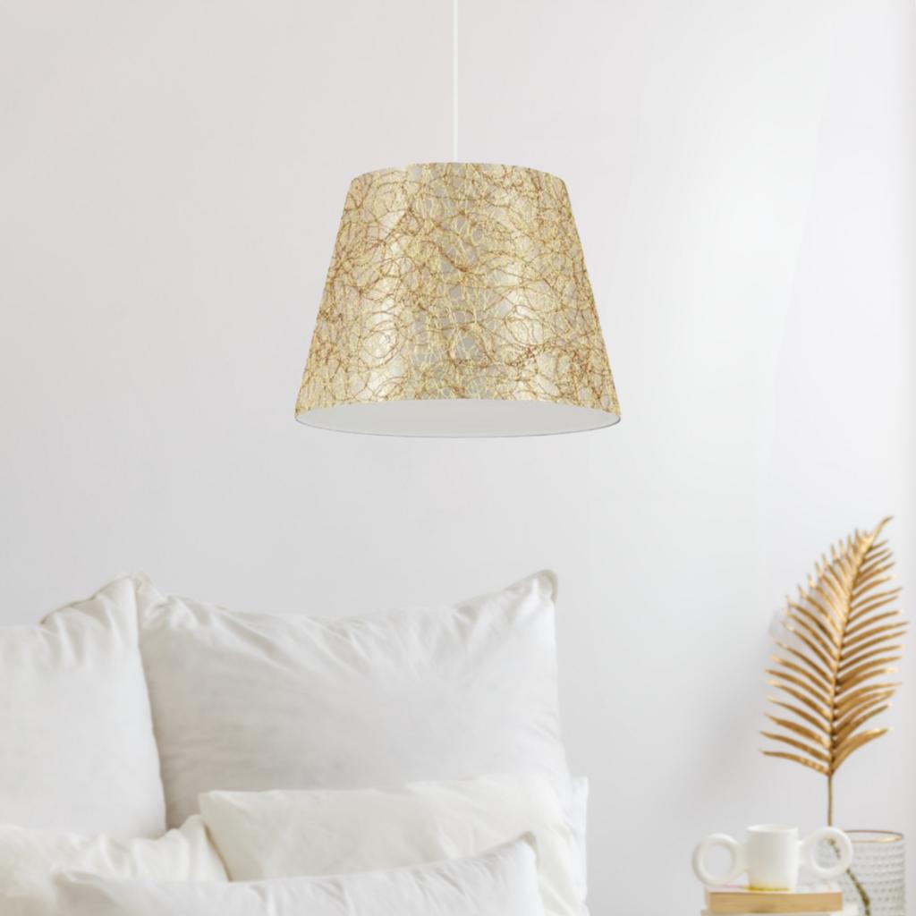 

Sofia Conical Ceiling Pendant Lamp Gold String Bedroom Hall Living Room Chandelier