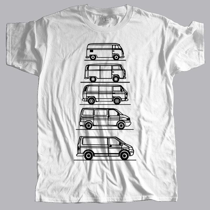 Women Summer Top Tees Transporters Campers in Disguise T-Shirt T4 Tag Van Geschenk Fur Vater T-shirt Loose Style Tops