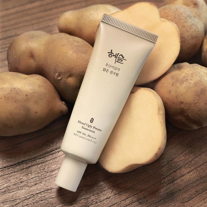 Hesul Ugly Potato Clear Sunscreen SPF50+ PA++++ 50ml Korean Lightweight Daily Sun Cream
