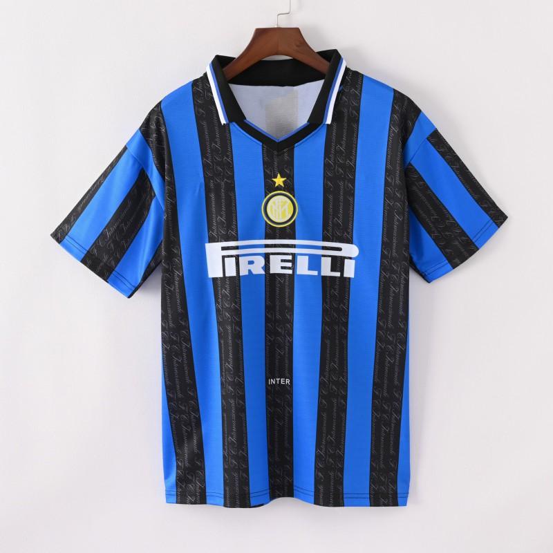 Camiseta de Aficionado Retro del Inter de Milán Camiseta de Fútbol Clásica Edición Vintage de la Plantilla Uniforme de Fútbol para Hombre
