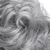 Parrucca Corta Riccia Ondulata Grigio Argento per Capelli con Frangia Sintetica Soffice per Uso Quotidiano Cosplay Fibra Resistente al Calore