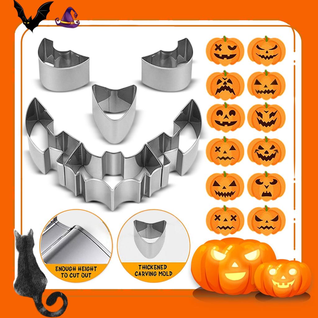 Pumpkin Carving Tool Set Stainless Steel Cutters with Rubber Mallet and Carving Knives for Halloween Pumpkin Decoration Carving Kit