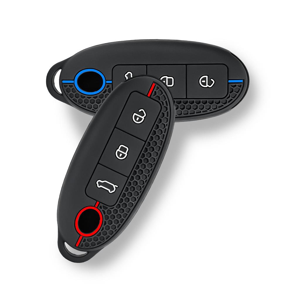3 Buttons Car Key Case Cover Shell Fob For Dongfeng Nammi 01New Engery High Level Silicone Keychain Protective Accessories