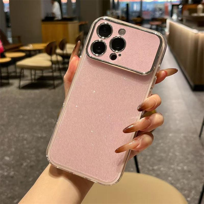 3-in-1 Glitter for iPhone New Model Phone Case, Apple 16pro, Large Windows, 15pro, Solid Color, 14pro
