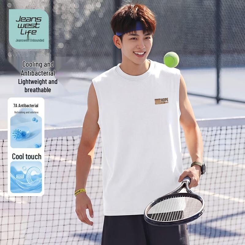 JEANSWEST LIFE Men s 7A Antibacterial Round Neck Tank Top XL