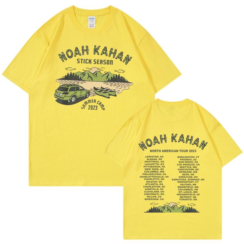 Unisex T Shirts Streetwear Oversize T-Shirt Harajuku 2024 Sommer Kurzarm Top T Unisex Baumwolle Noah Kahan Print Hip Hop T-shirt