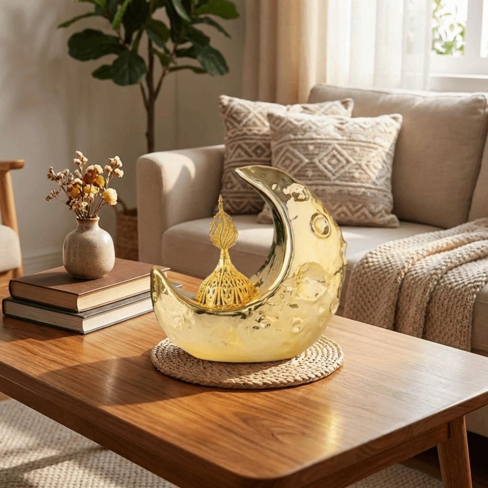 Middle Eastern Style Moon-Shaped Incense Burner Arabic Incense Burner  Meditation Space