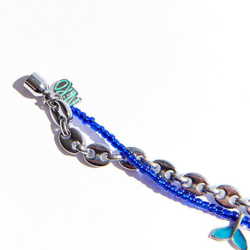 niroserendipity EiGHT CHAiN & DOLPHiNE BLUE BEADS BRACELET #77