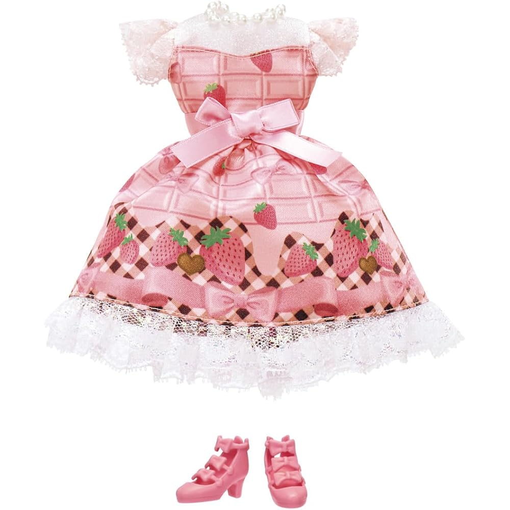 

Takara Tomy Licca-chan My First Dress LW-02 Strawberry and Ribbon Dress-Up Toy for Kids Age 3 and Up