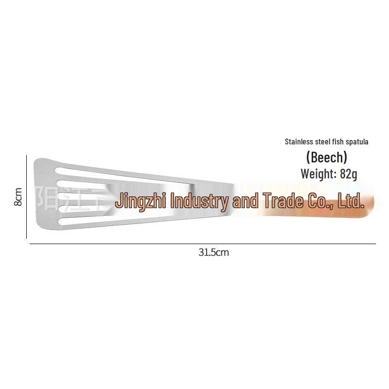 Stainless Steel Fish & Steak Frying Spatula - Slotted, Butterfly Design for Cooking.