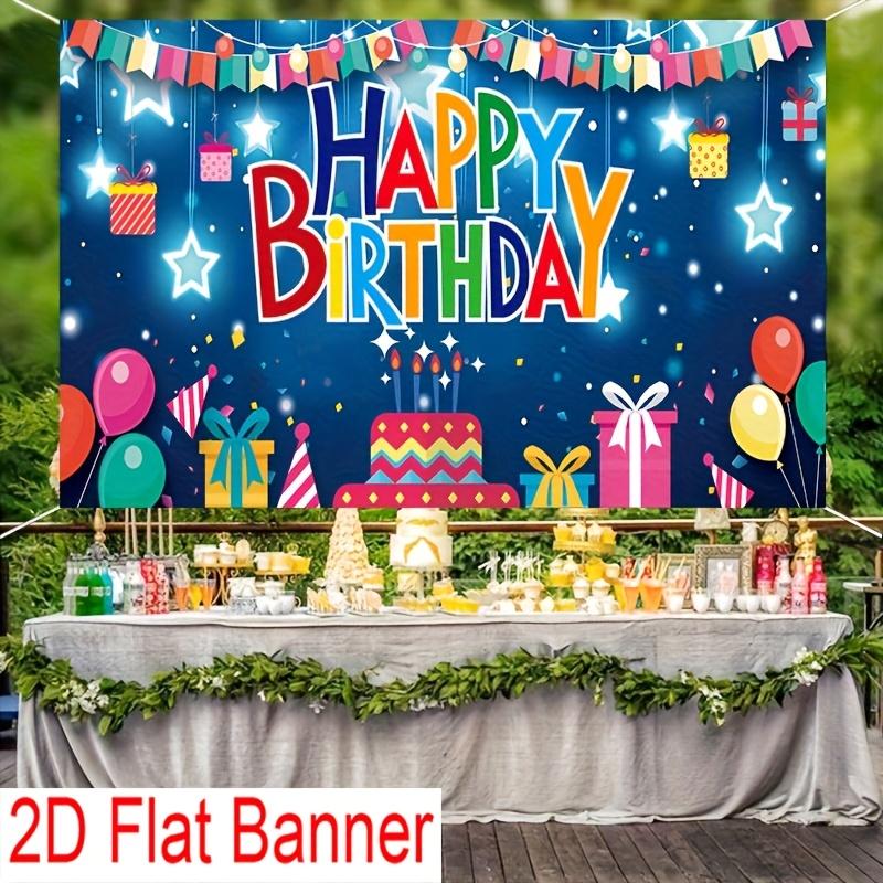 2D flat banner, 1 piece, birthday happy background decoration bannerXY
