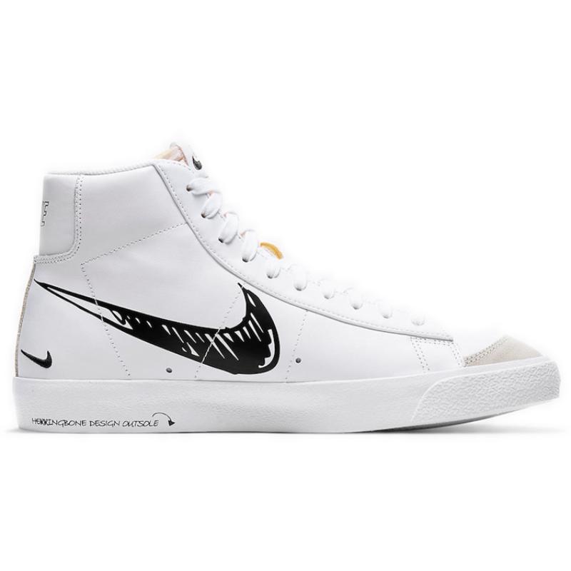 Nike Blazer Mid 77 Sketch - Black Sneakers Skateboard Shoes CW7580-101