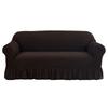 Solid Seersucker Sofa Cover with Skirt Slipcover Furniture Protector for Living Room Office Home Decor Couch