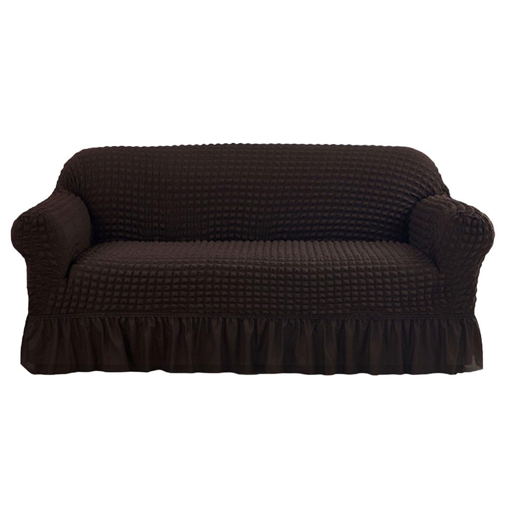 Solid Seersucker Sofa Cover with Skirt Slipcover Furniture Protector for Living Room Office Home Decor Couch