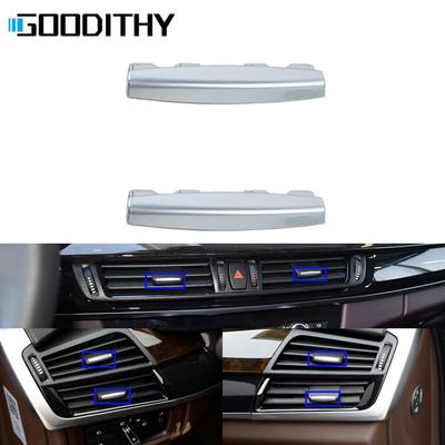 Auto Front Air Conditoner AC Vent Grille Outlet Toggle Stücke Chromeplate Clips Für BMW X5 X6 F15 F16 2014 2015 2016 2017