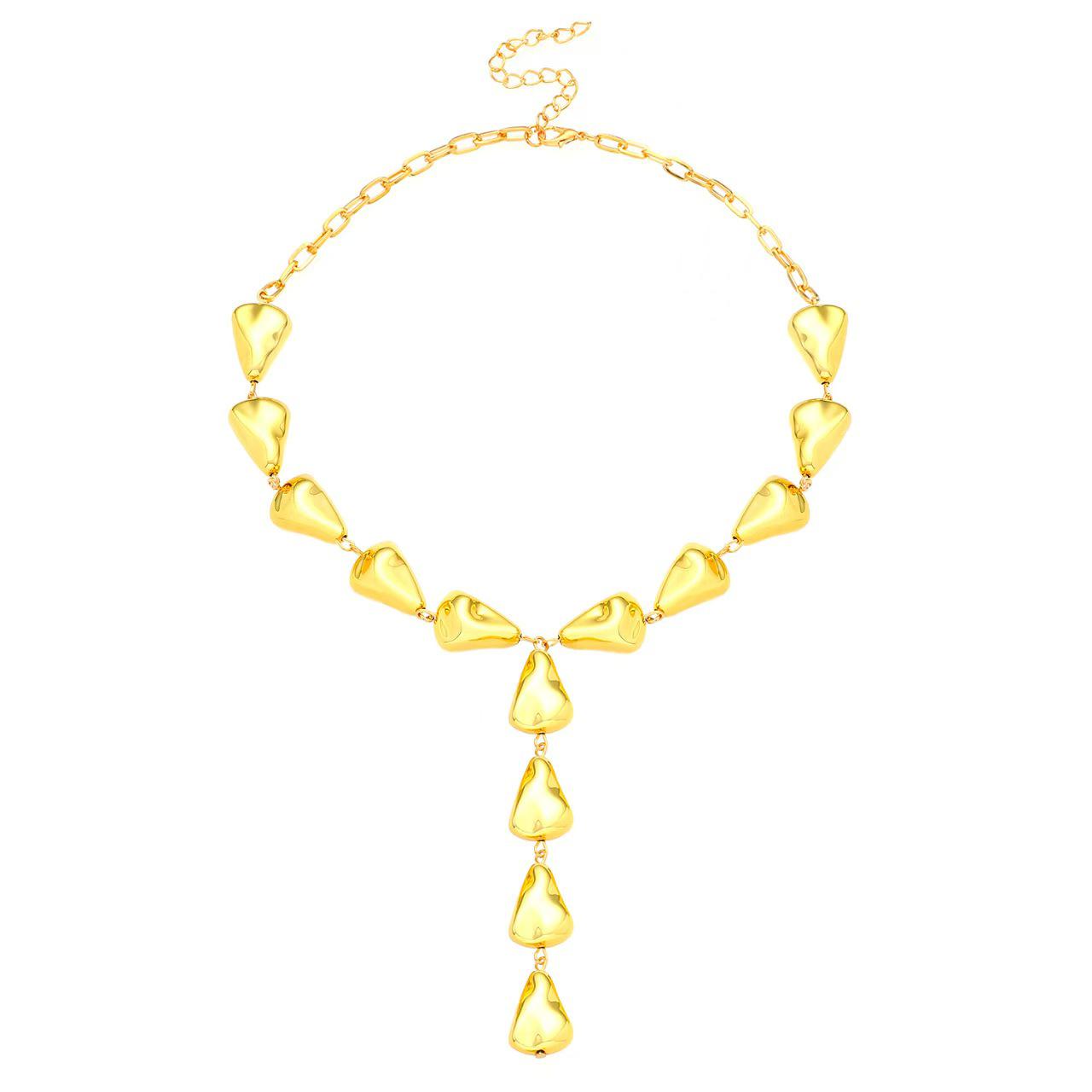 Неправильное Барочное Y-образное Ожерелье с Кисточкой и Подвеской в Форме Сердца-Капли для Осени/Зимы