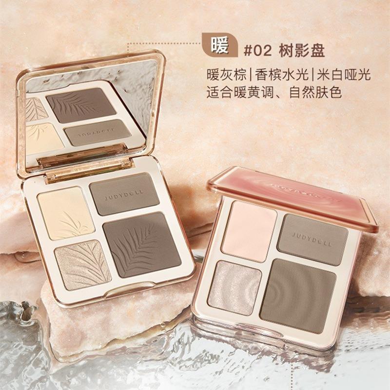 JudydoLL Highlighter und Konturierung Matt Vierfarbenpalette für Gesichtsaufhellung und Schattengebung