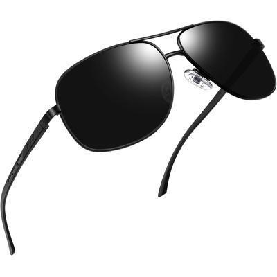 Polarisierte Sonnenbrille für UV400 UV Matt Schwarz Graue Gläser [Joopin] Herren Fahren, Schutz, Sport, Motorräder, Angeln, Fahren, Klettern, Gestell,