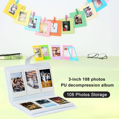 108 Sheets Mini Film Photo Album High Capacity Portable Photo Album Fashion Design for Fujifilm Instax Mini 12 for Collection