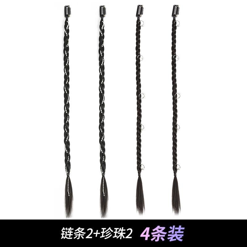 False Braids Children's Sexy Ponytail Cable Stitch Long Braid Hair Accessories Net Red Braid Buckle Dreadlocks Boxing Braid Modeling