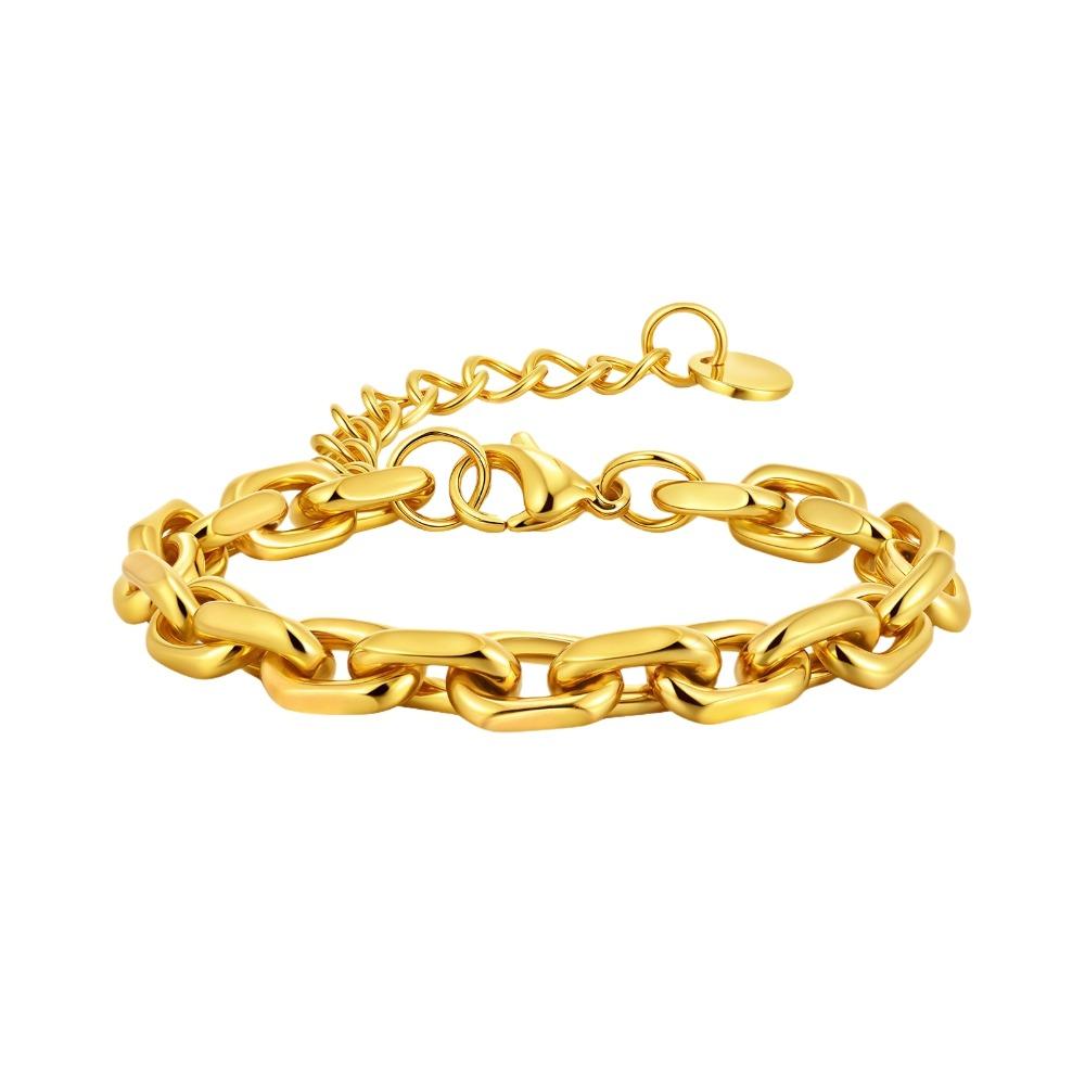 Wristband Jewelry Gold Chain Bracelet Stainless Steel Stainless Steel Hand Chain  Gifts