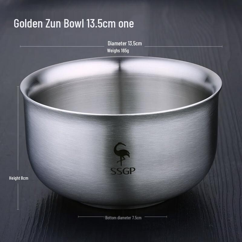 Abay Deep Stainless Steel Rice/Soup Bowl
