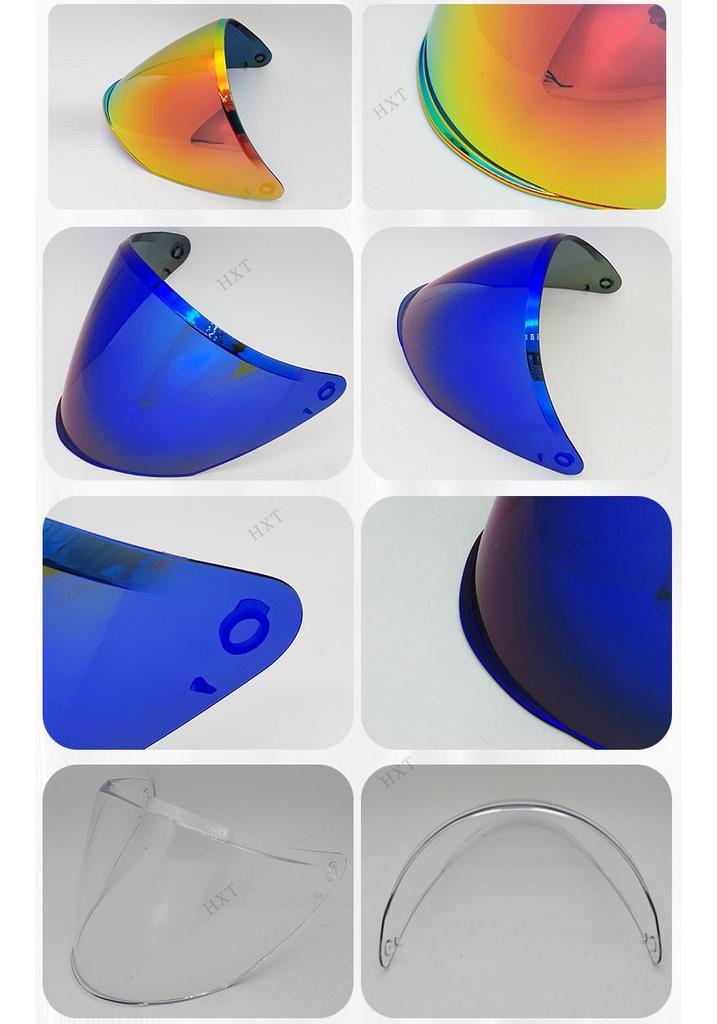Mirror Visor for OF626 COMPASS Half Helmet with Sun Protection, Electroplated, Day and Night Use