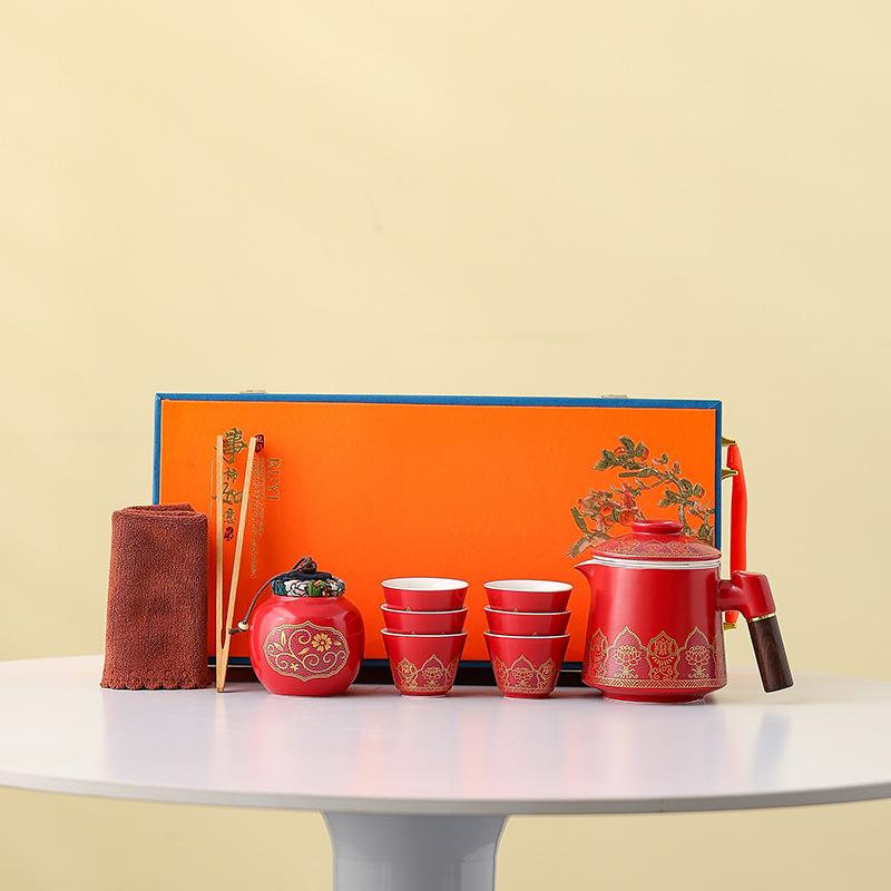 Business Company Gifts To Customers, Employee Travel Tea Set, Insurance Car Enterprise Activities Souvenir