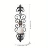 1PC Wrought Iron Candle Holder Vintage Metal Diamond Wall Mounted Candlestick for Home Wedding Romantic Dinner Decoration