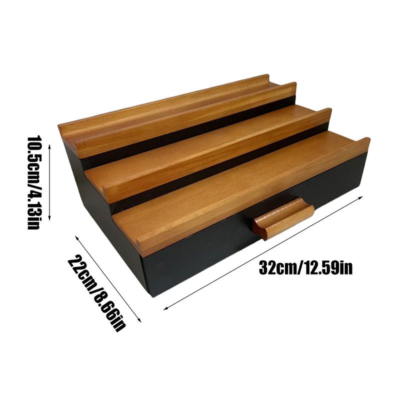 Wooden Cologne Display Stand Organizer For Men 3 Tier With Drawer Storage Perfume Organizer perfect gift for men home supplies