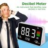 4-in-1 Digital Sound Level Meter ,Desktop Decibel Monitor 30-130dB,for Noise Measureing,Library, with Time&Temp&Humidity Display