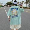 Streetwear Summer Cotton Women's T-shirt Short Sleeve Casual Harajuku Cartoon Printing Oversized T Shirts For Girls