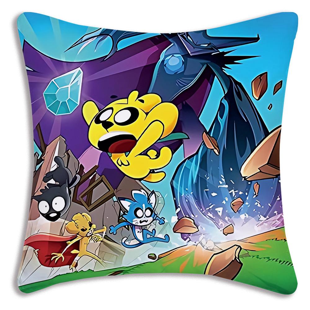 Anime For M-Mikecracks Pillow Covers Cartoon Sofa Decorative Home Double-sided Printing Short Plush Cute Cushion Cover