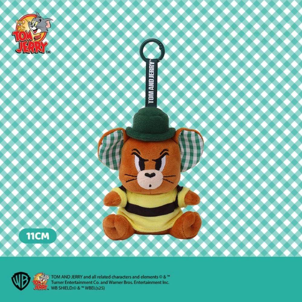 Miniso Genuine Tom and Jerry Plush Doll PP Cotton Filled Keychain Toy Cute Cartoon Gnawing Ladies Backpack Ornament Birthday Gift