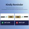 HDTV Projector Monitor DisplayPort DP to DVI Converter Adapter DP to DVI 24+1 Cable