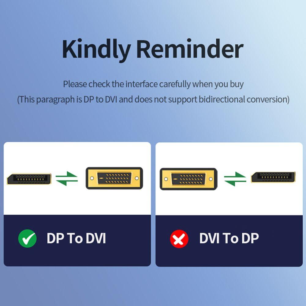 HDTV Projector Monitor DisplayPort DP to DVI Converter Adapter DP to DVI 24+1 Cable