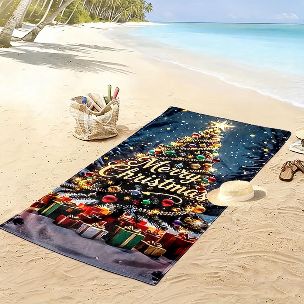 Christmas Tree with Gifts A must-have beach towel for beach travel