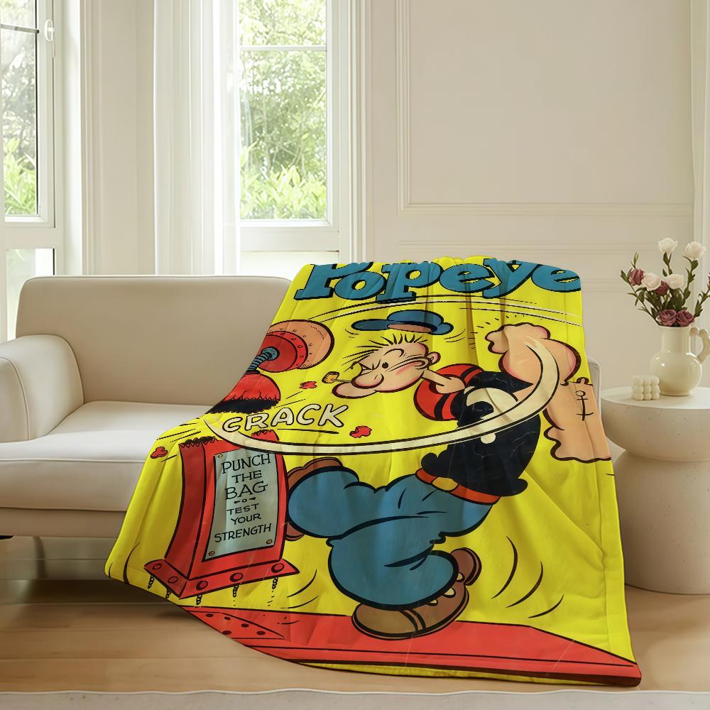 Cartoon cute P-popeyeS Blanket For Sofa Office Bed Plane Travel Sleep Read Relax Camping Soft And Warm