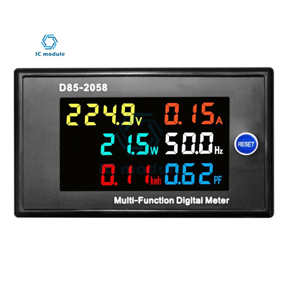 AC110 220V 380V 450V D85-2058 Digital Voltmeter Ammeter Single Phase Household Energy Meter Power Meter  AC Power Monitor