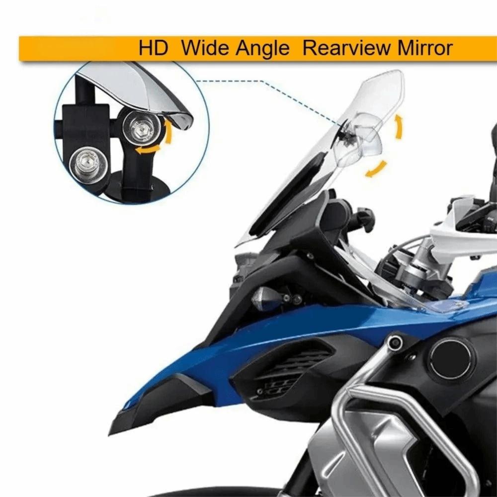Clear Parabolic Windshield Wide Angle Mirror HD Convex Mirror  Motorcycle Part Tools