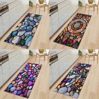 Colorful Pebble Pattern Home Kitchen Floor Mat Door Front Decoration Floor Mat