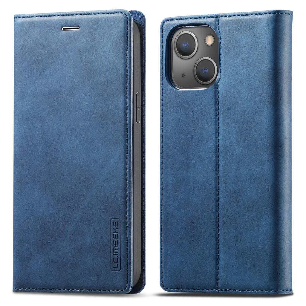 LC.IMEEKE Cell Phone Case for iPhone 15 Plus,Stand Wallet Magnetic Closure Microfiber Leather Phone Cover