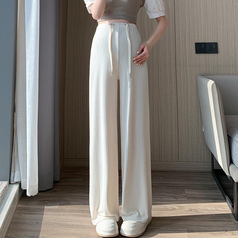 Ice Silk Wide-Leg Maternity Pants for Early Pregnancy - Spring/Summer 2026 Style L