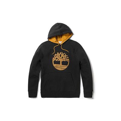 Fleece Hooded Sweatshirt Men Sweatshirts Black A69WN-001