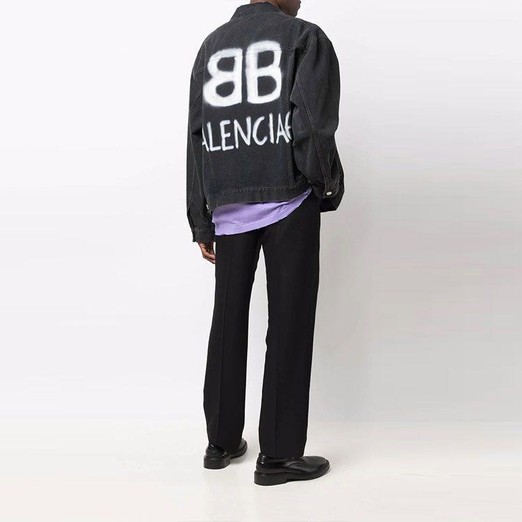 Balenciaga Denim Jacket Unisex Black 678354TIWA21440