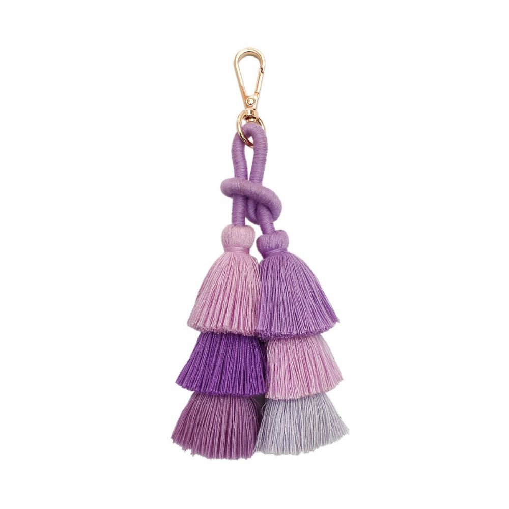 Bohemia Three-layer Tassel Pendant Exquisite Gradient Colors Key Ring  Party Favors