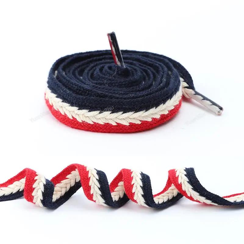 1Pair Brand Cotton Laces for Shoes Wheat Shoelaces 1.5cm Widen Sneakers Flat Shoelace 100/120/140/160CM Rope Shoelaces