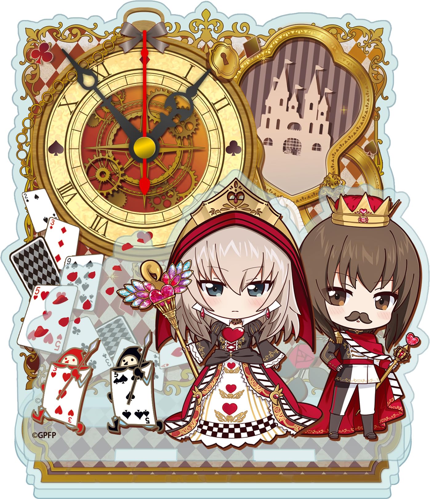 

Сезонные растения Девушки и танки Финальная глава Махо Нисидзуми и Эрика Ицуми Версия Алиса в Стране чудес. Мини акриловые настольные часы Petitchoco